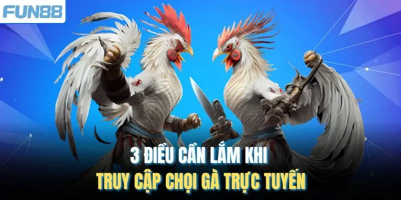 3 điều cần lắm khi truy cập chọi gà trực tuyến